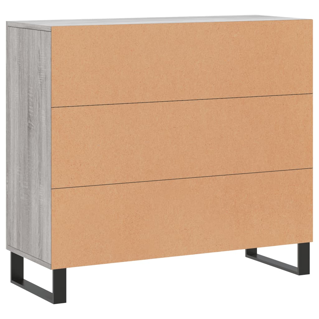 Servanta, gri sonoma, 90x34x80 cm, lemn compozit — imaginea 8