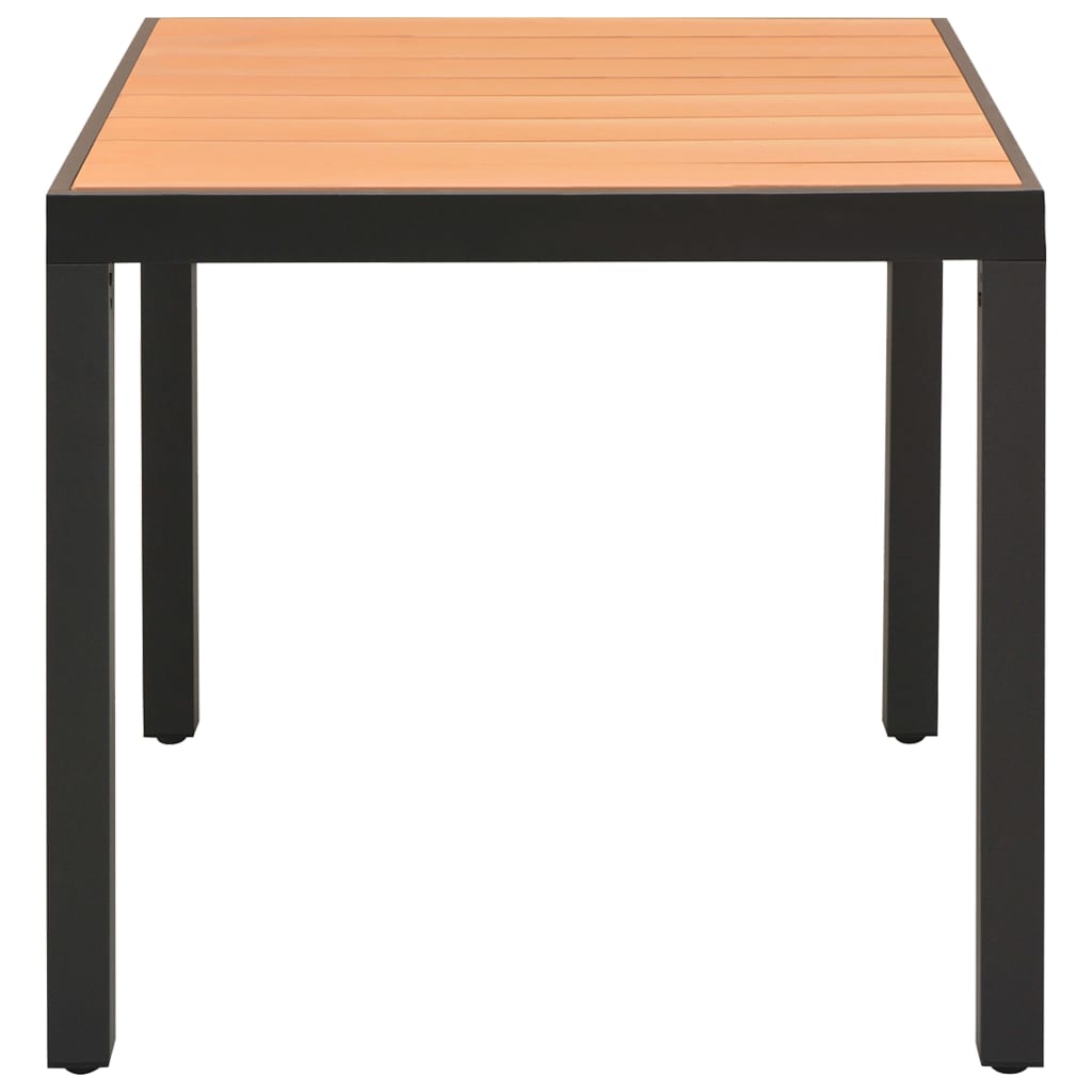 Set mobilier de gradina, 3 piese, negru si maro — imaginea 10