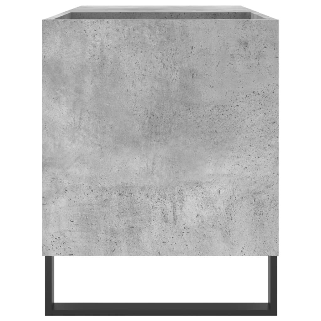 Dulap de discuri, gri beton, 85x38x48 cm, lemn prelucrat — imaginea 5