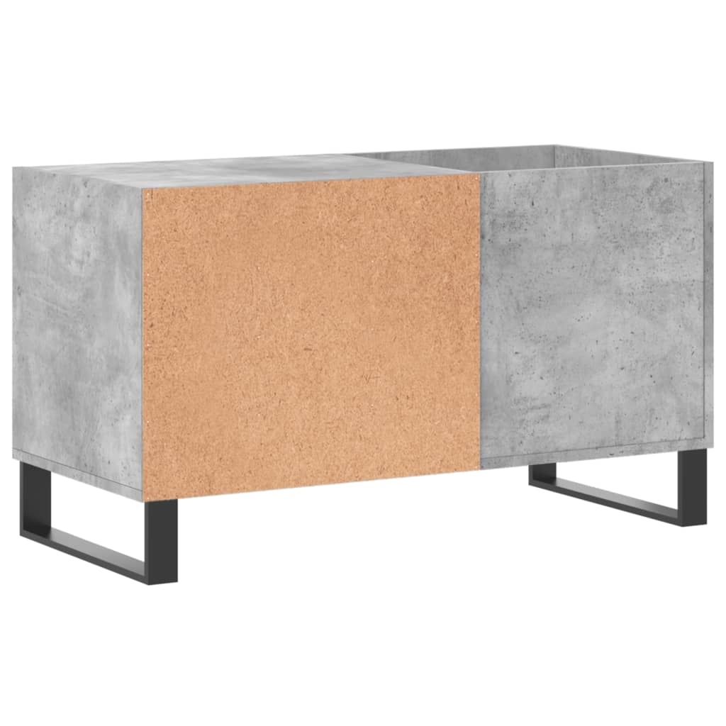 Dulap de discuri, gri beton, 85x38x48 cm, lemn prelucrat — imaginea 6