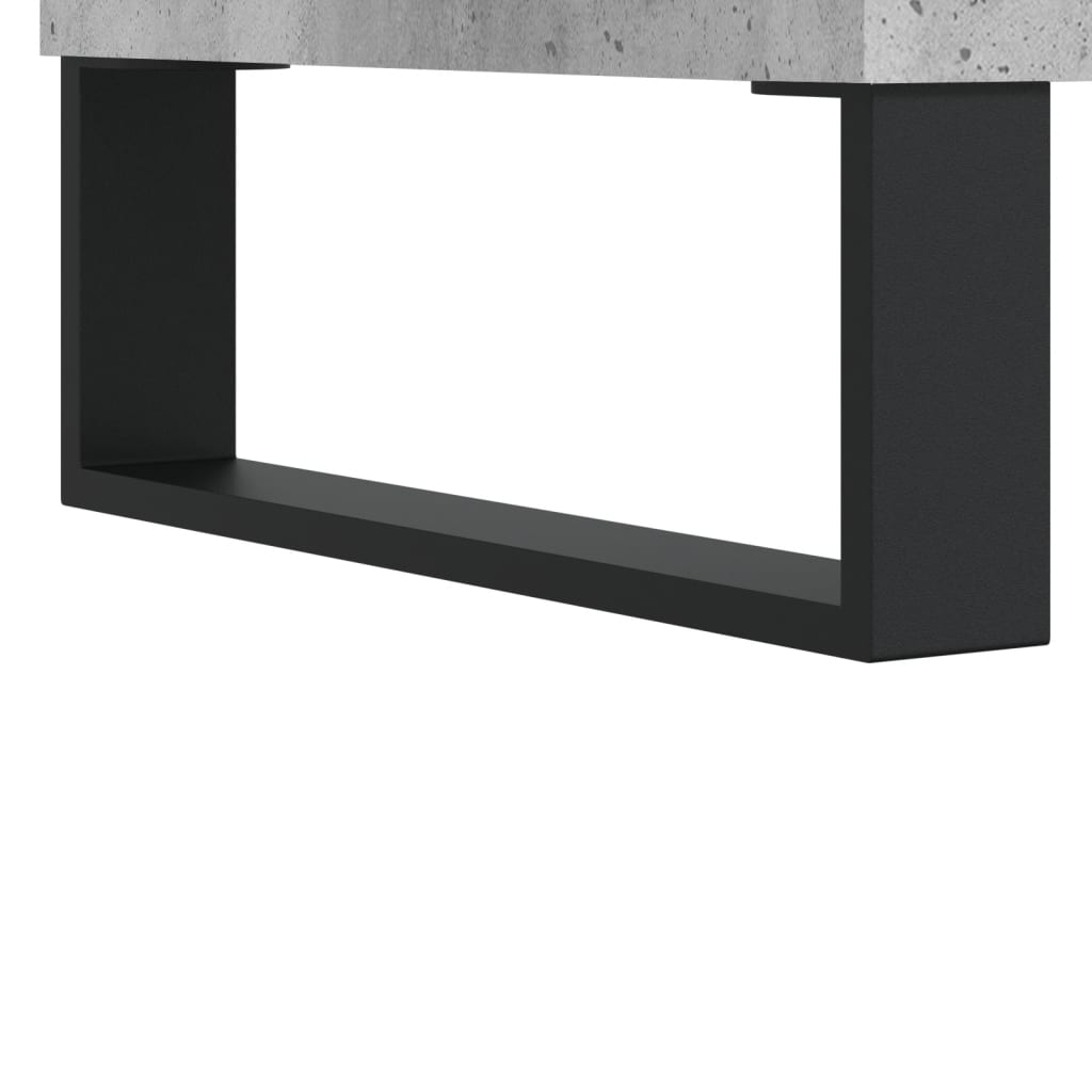 Dulap de discuri, gri beton, 85x38x48 cm, lemn prelucrat — imaginea 7