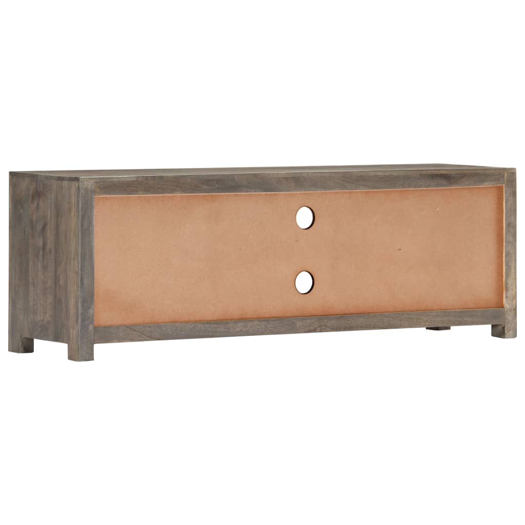 Comoda TV, gri, 120 x 30 x 40 cm, lemn masiv de mango — imaginea 4