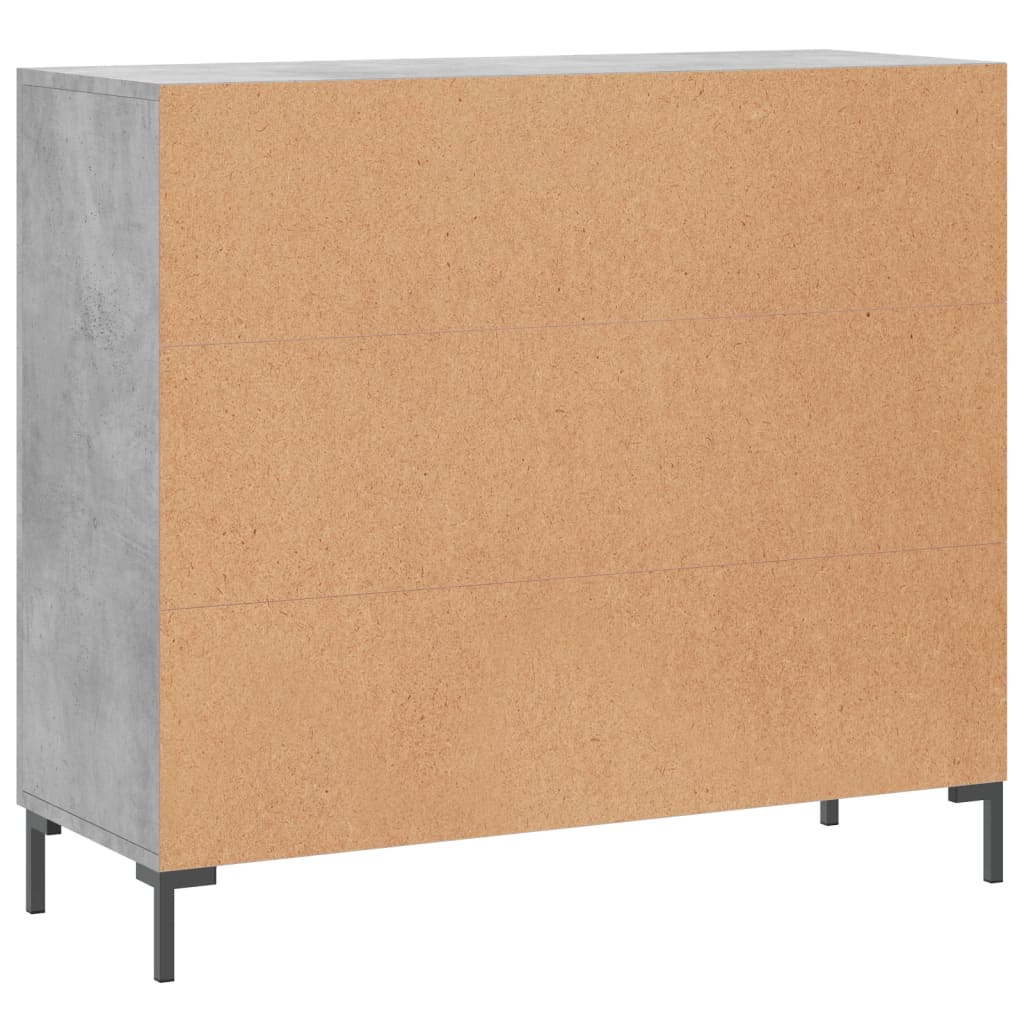 Servanta, gri beton, 90x34x80 cm, lemn compozit — imaginea 8
