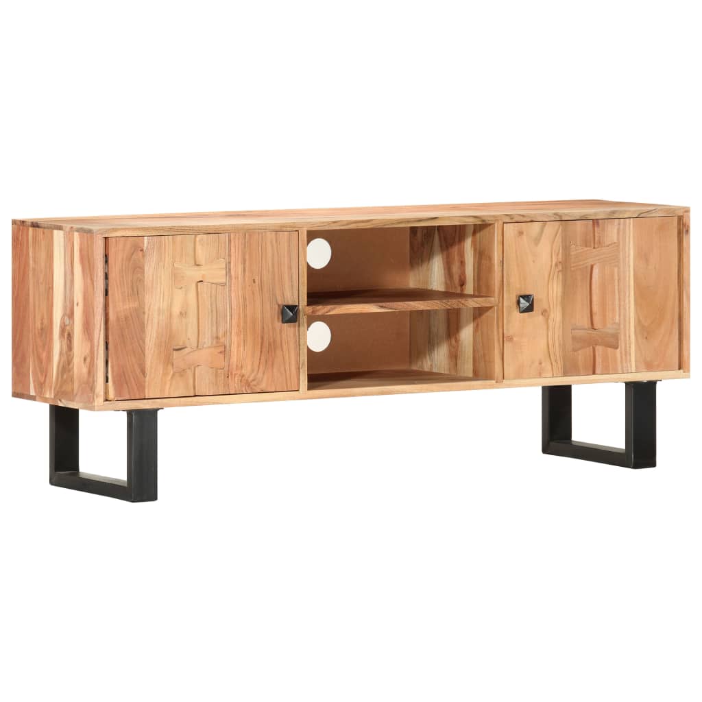 Comoda TV, 118 x 30 x 45 cm, lemn masiv de acacia — imaginea 8
