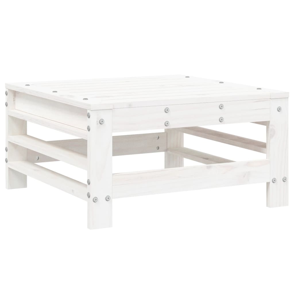 Set mobilier de gradina, 6 piese, alb, lemn masiv pin — imaginea 7