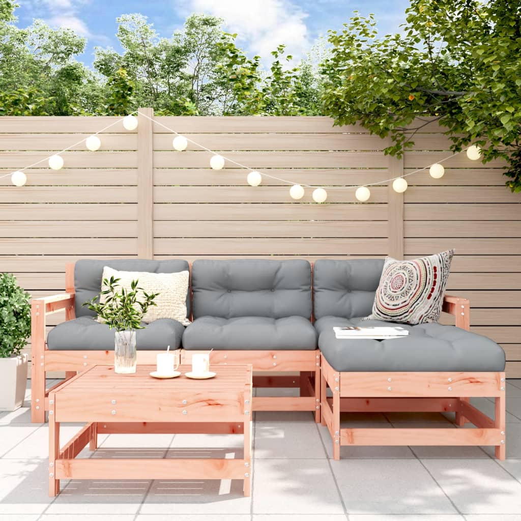 Set mobilier relaxare de gradina, 5 piese, lemn masiv douglas — imaginea 2
