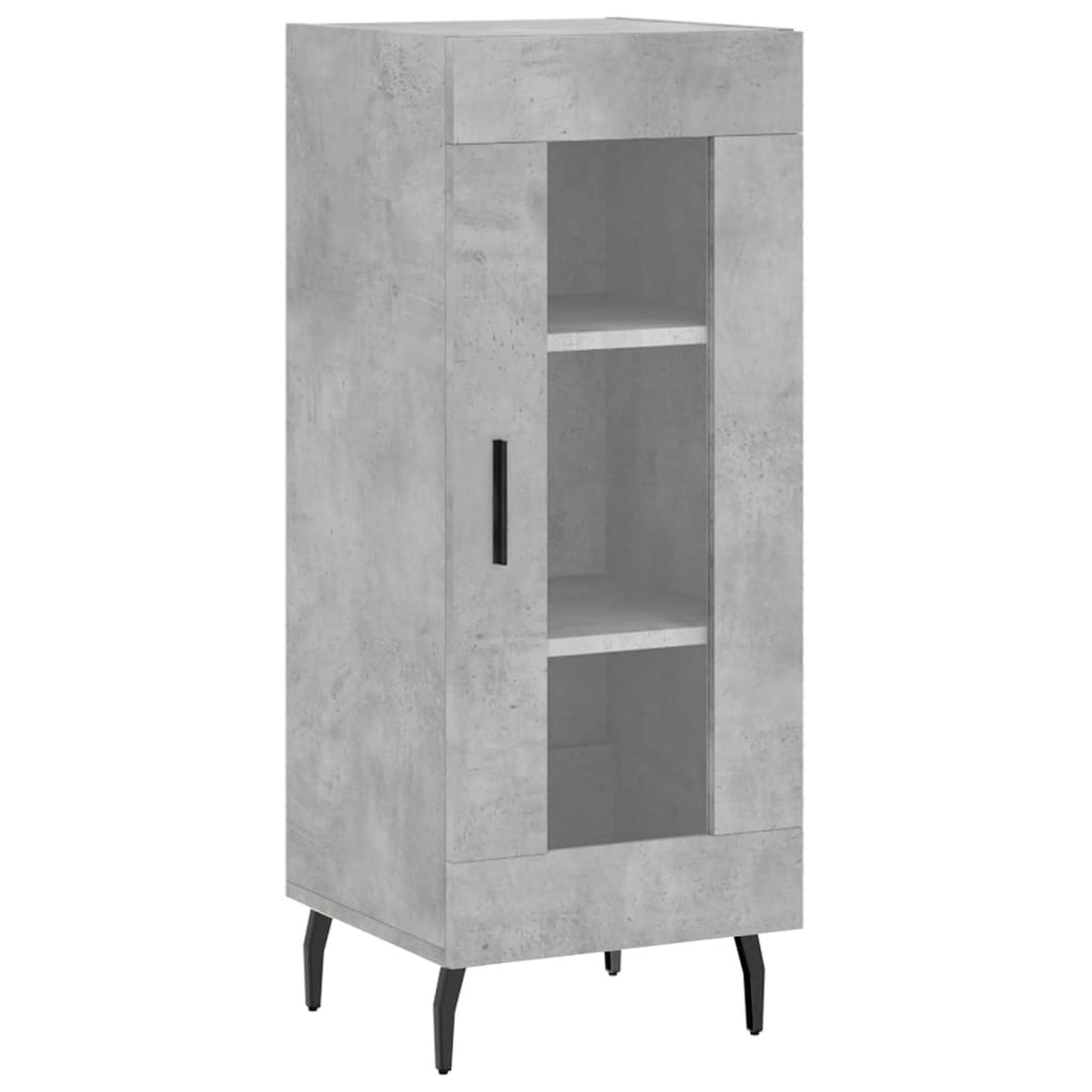Dulap inalt, gri beton, 34,5x34x180 cm, lemn prelucrat — imaginea 5
