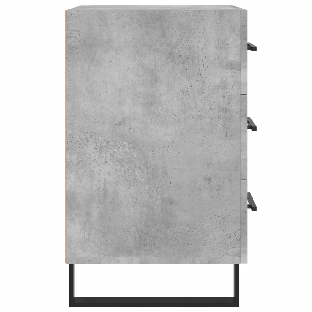 Noptiera, gri beton, 40x40x66 cm, lemn compozit — imaginea 6