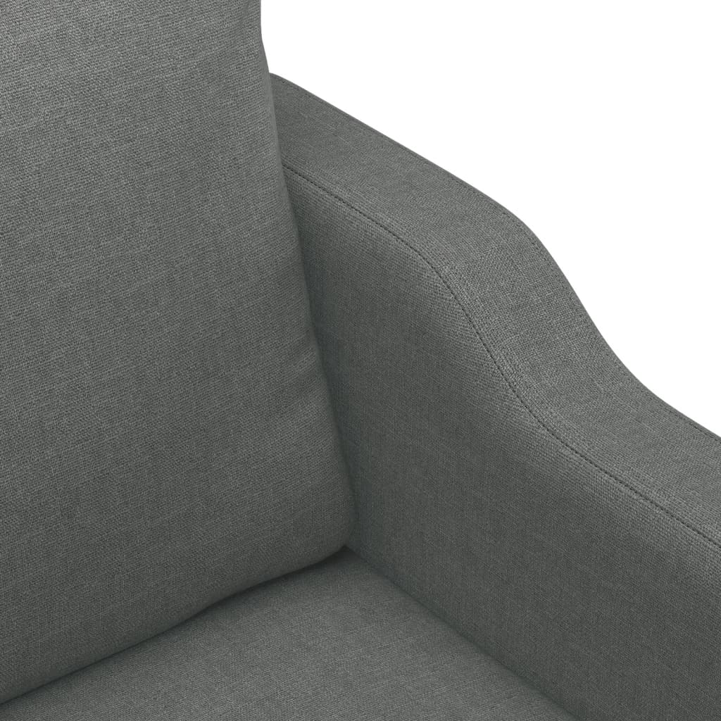 Canapea cu 2 locuri, gri inchis, 120 cm, material textil — imaginea 6