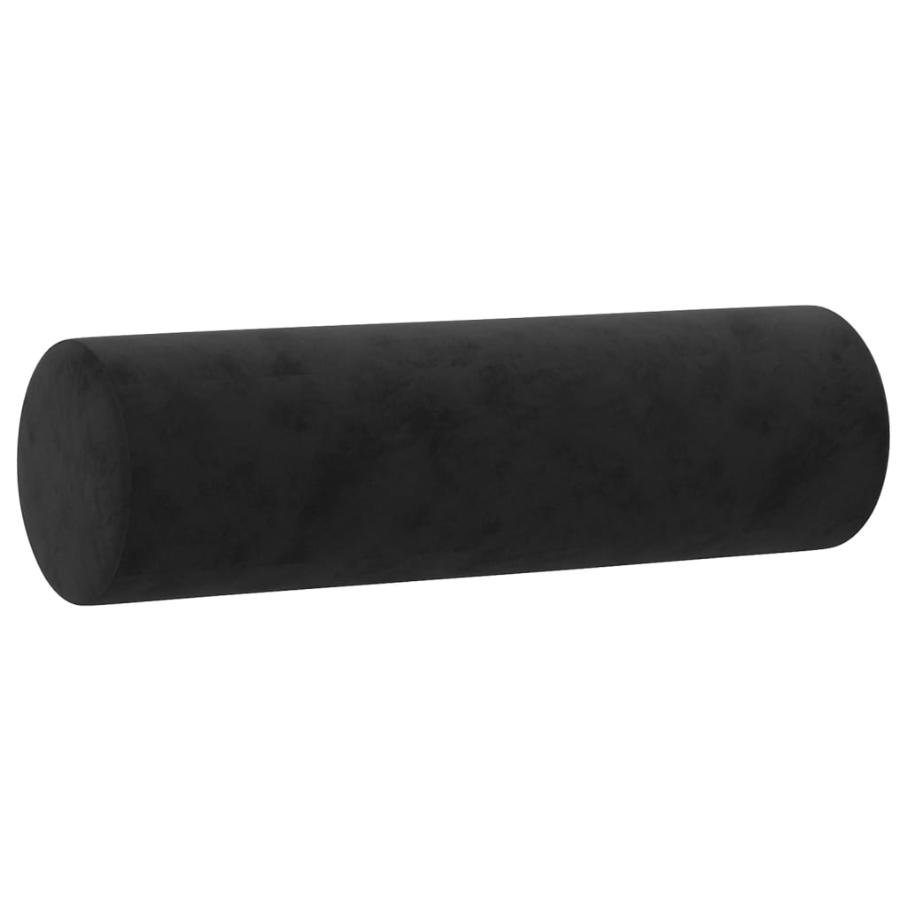 Canapea cu 2 locuri cu pernute, negru, 140 cm, catifea — imaginea 6
