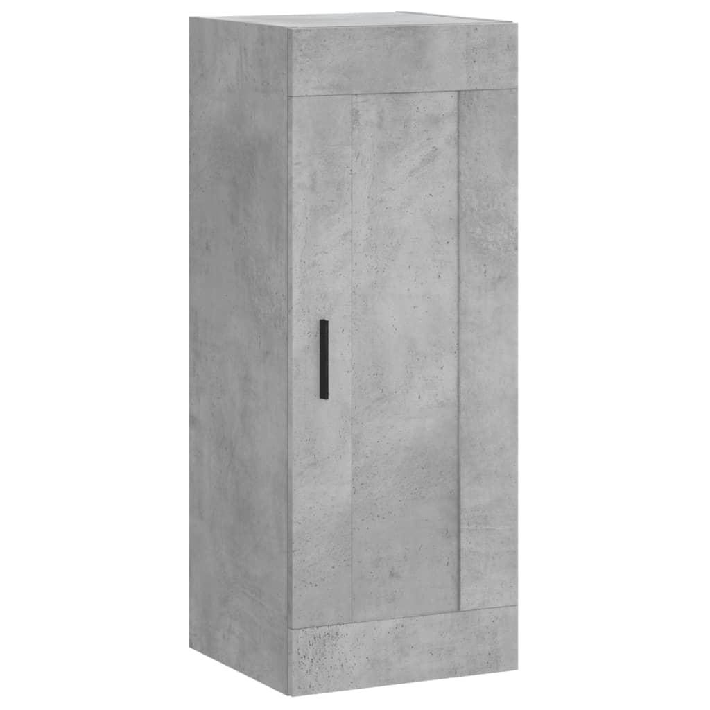 Dulap inalt, gri beton, 34,5x34x180 cm, lemn prelucrat — imaginea 8
