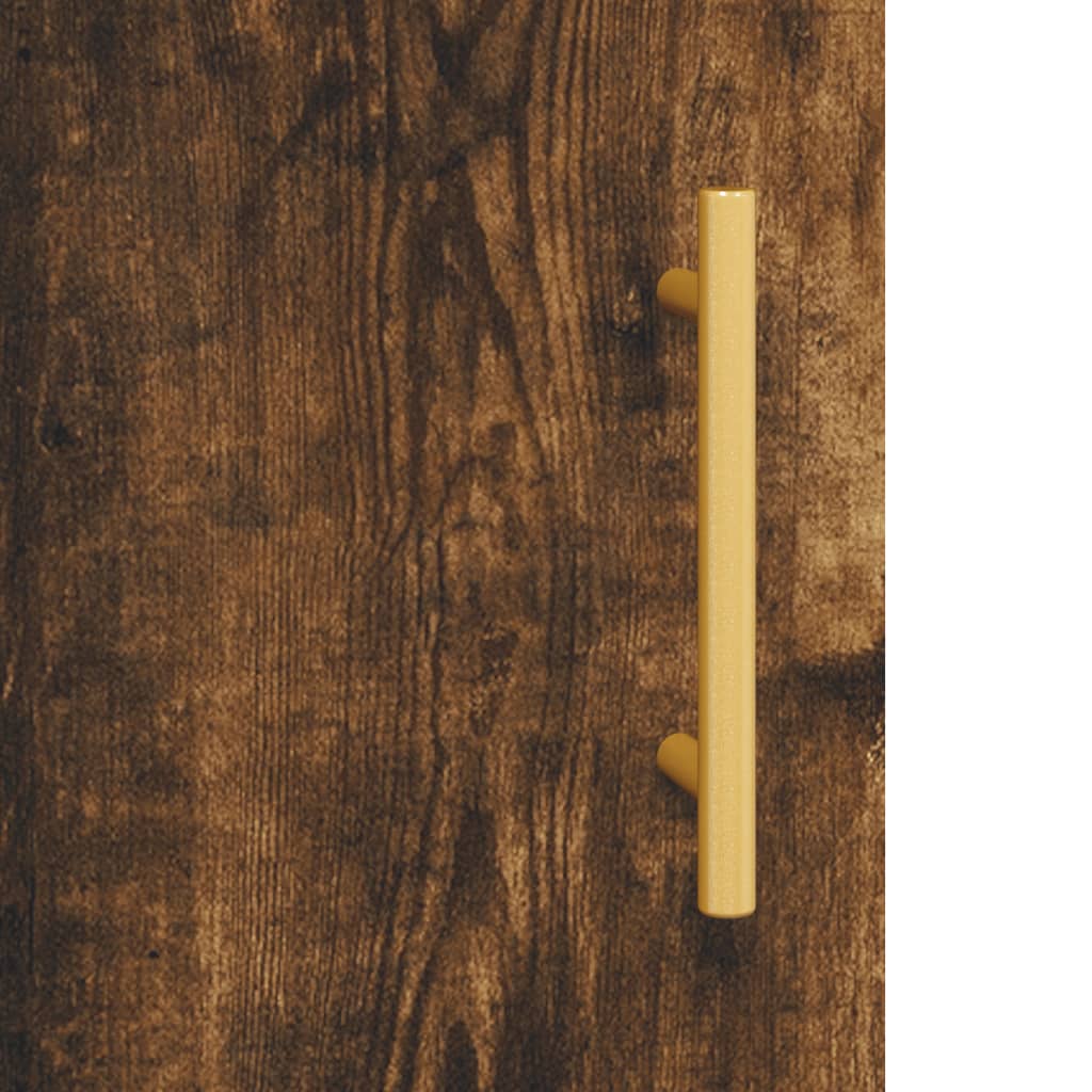 Birou, stejar afumat, 140x50x75 cm, lemn compozit — imaginea 9
