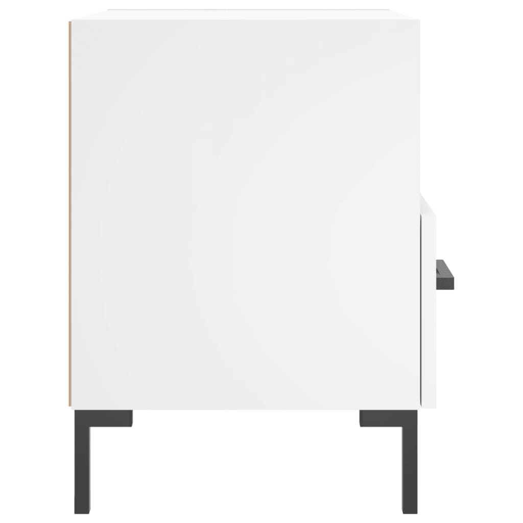 Noptiere, 2 buc., alb, 40x35x47,5 cm, lemn compozit — imaginea 8