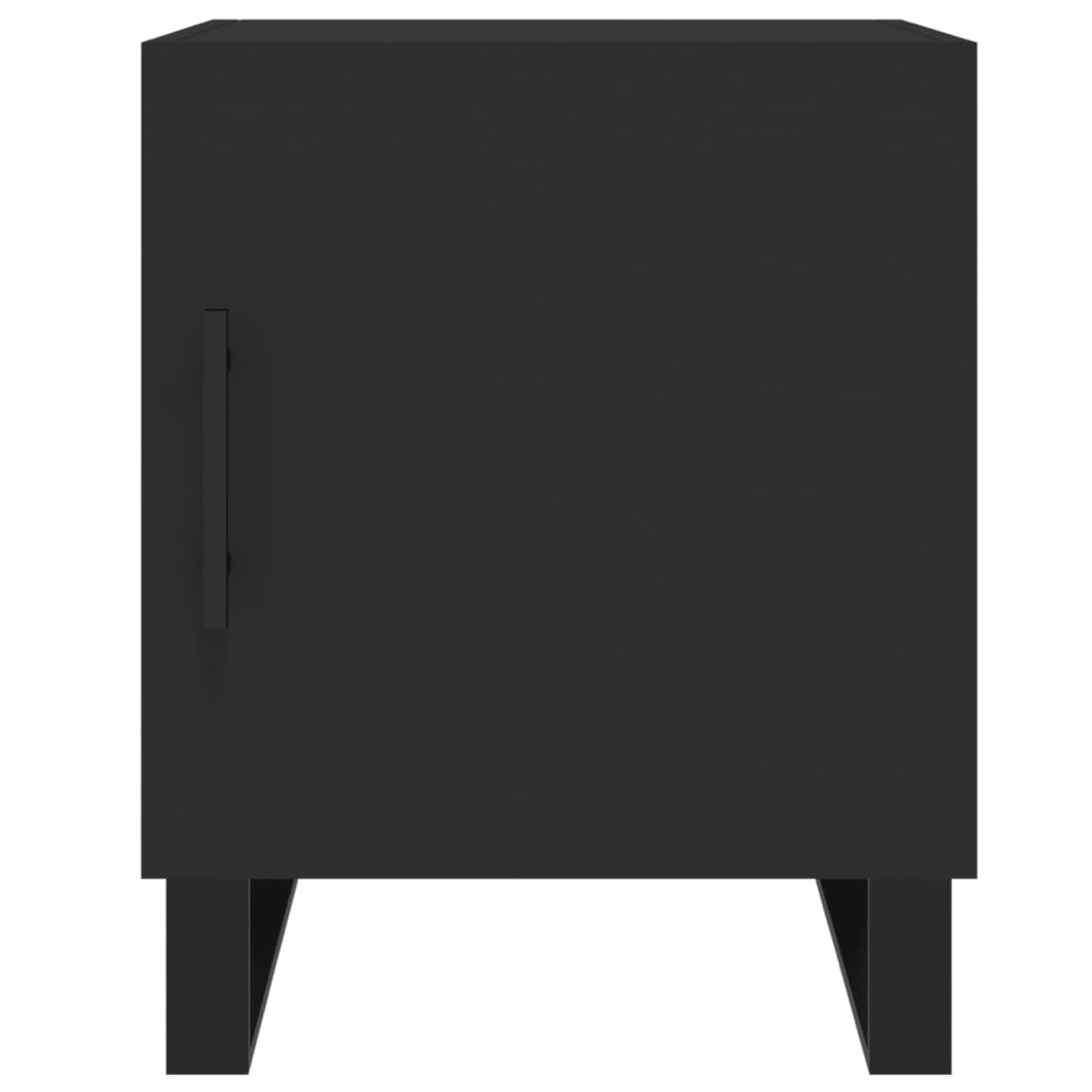 Noptiere, 2 buc., negru, 40x40x50 cm, lemn compozit — imaginea 7