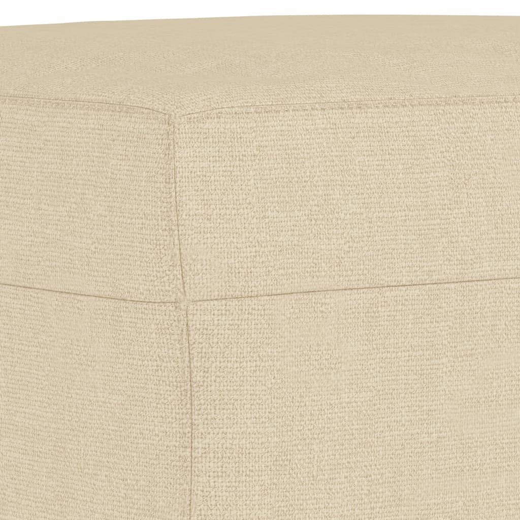 Canapea cu 3 locuri cu taburet, crem, 180 cm, material textil — imaginea 6
