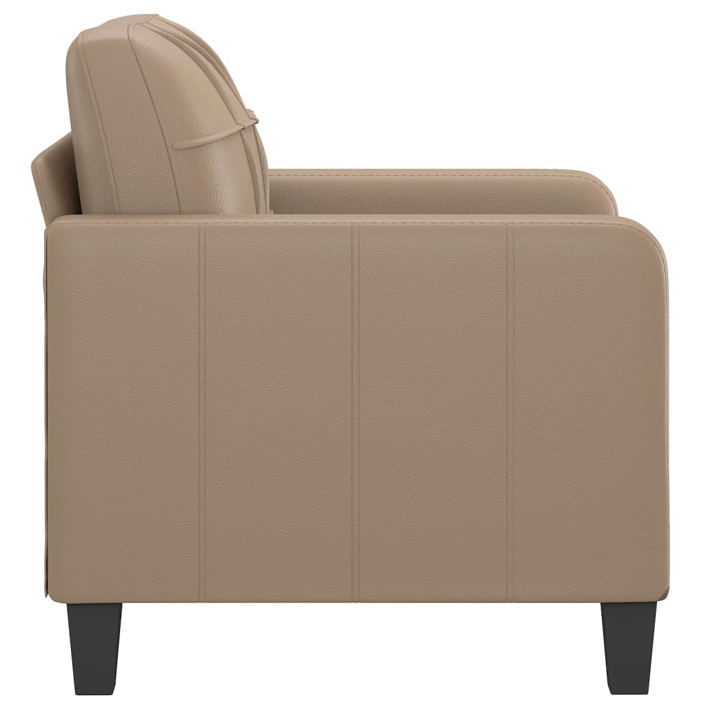 Canapea de o persoana, cappuccino, 60 cm, piele ecologica — imaginea 4