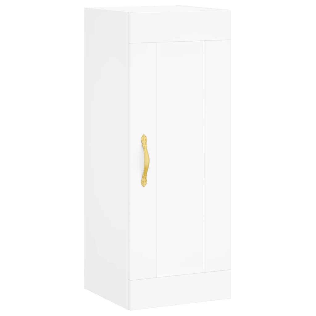 Dulap de perete, alb, 34,5x34x90 cm, lemn prelucrat