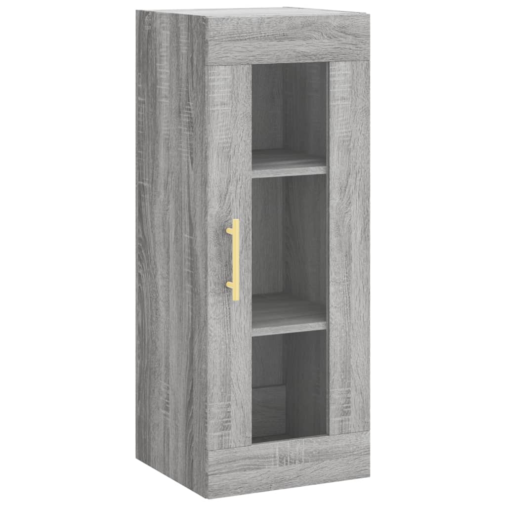 Dulap inalt, gri sonoma, 34,5x34x180 cm, lemn prelucrat — imaginea 5