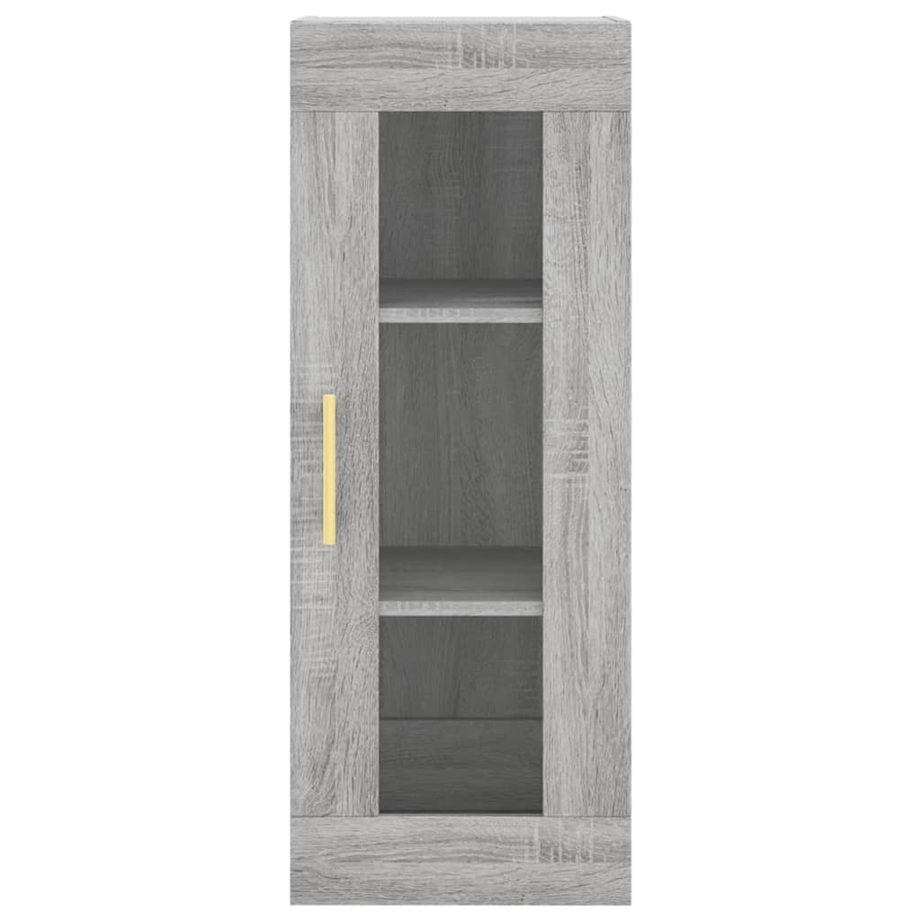 Dulap inalt, gri sonoma, 34,5x34x180 cm, lemn prelucrat — imaginea 6