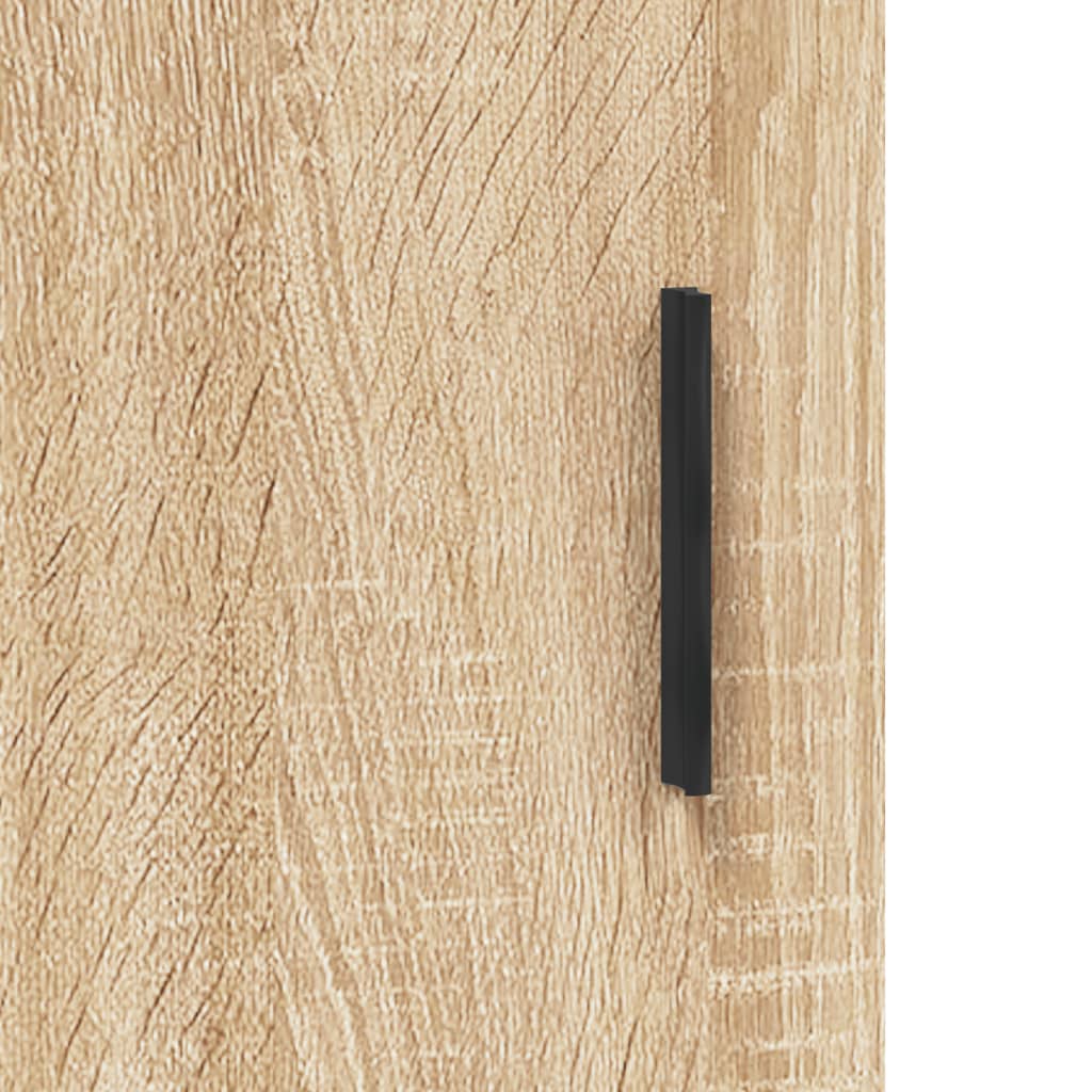 Dulap inalt, stejar sonoma, 69,5x34x180 cm, lemn compozit — imaginea 9