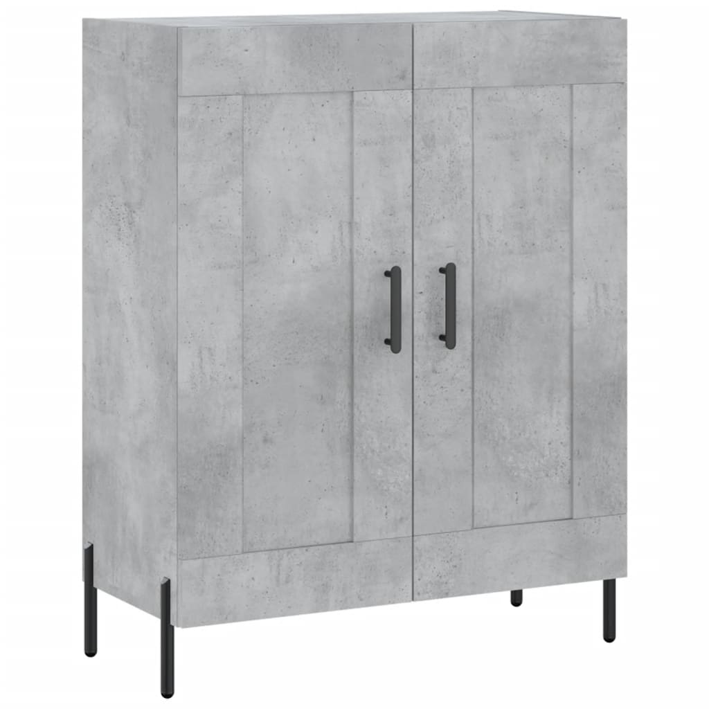 Dulap inalt, gri beton, 69,5x34x180, lemn compozit — imaginea 7