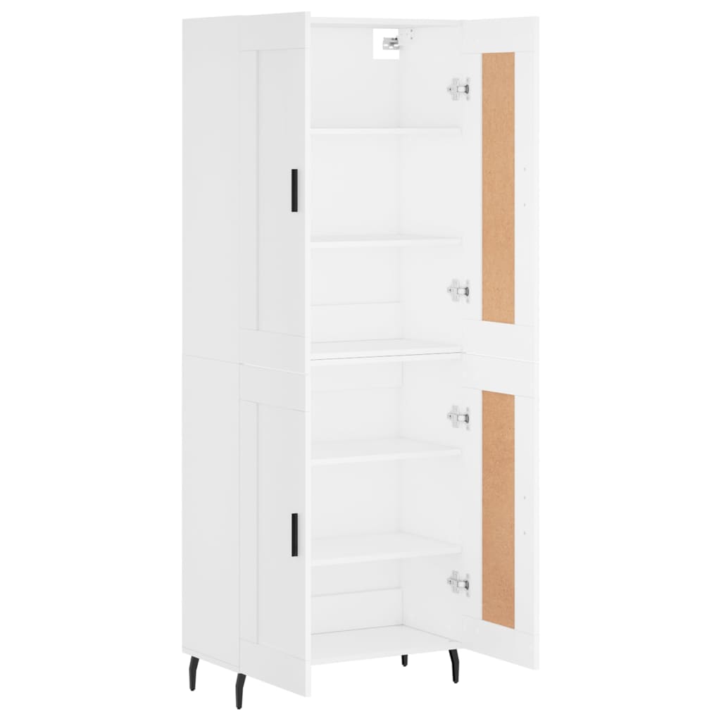 Dulap inalt, alb, 69,5x34x180 cm, lemn compozit — imaginea 4