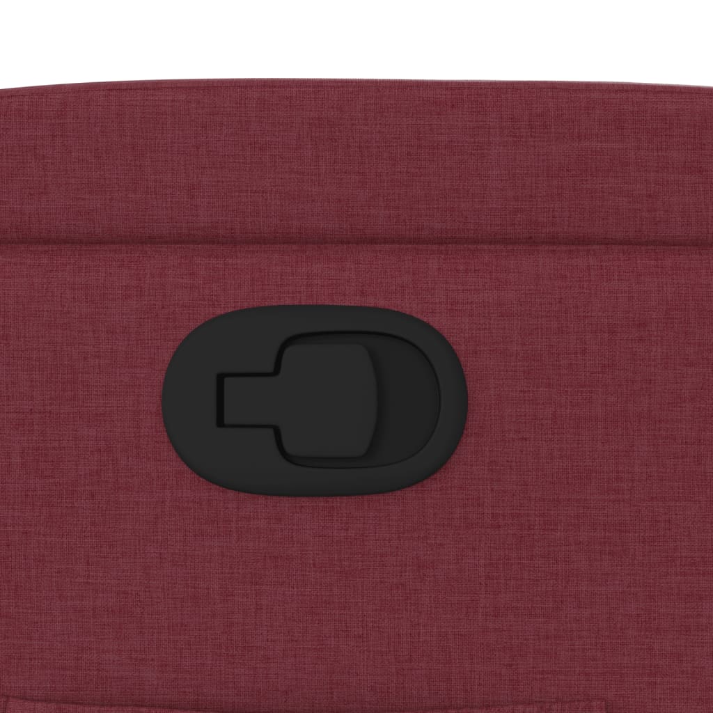 Fotoliu rabatabil, rosu vin, material textil — imaginea 9