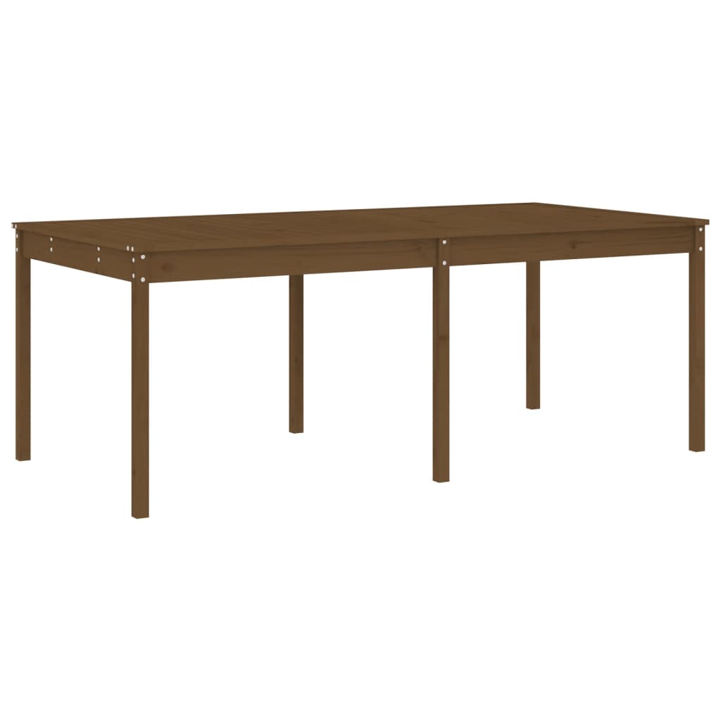 Set mobilier de gradina, 17 piese, maro miere, lemn masiv pin — imaginea 10