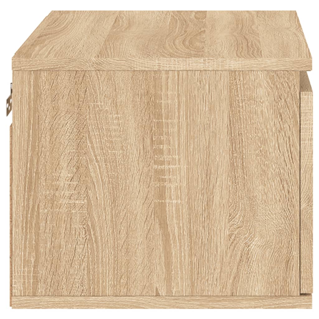 Noptiere montate pe perete cu lumini LED, 2 buc., stejar sonoma — imaginea 21