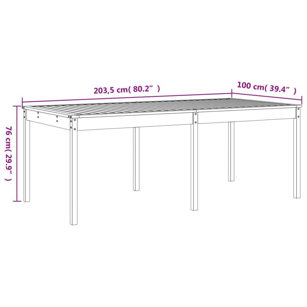 Set mobilier pentru gradina, 17 piese, lemn masiv douglas — imaginea 18