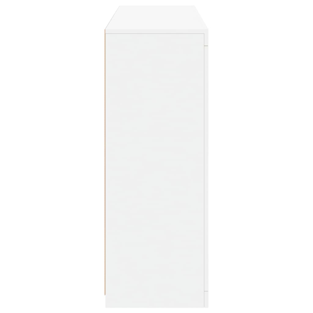 Servanta cu lumini LED, 3 buc., alb, lemn prelucrat — imaginea 9