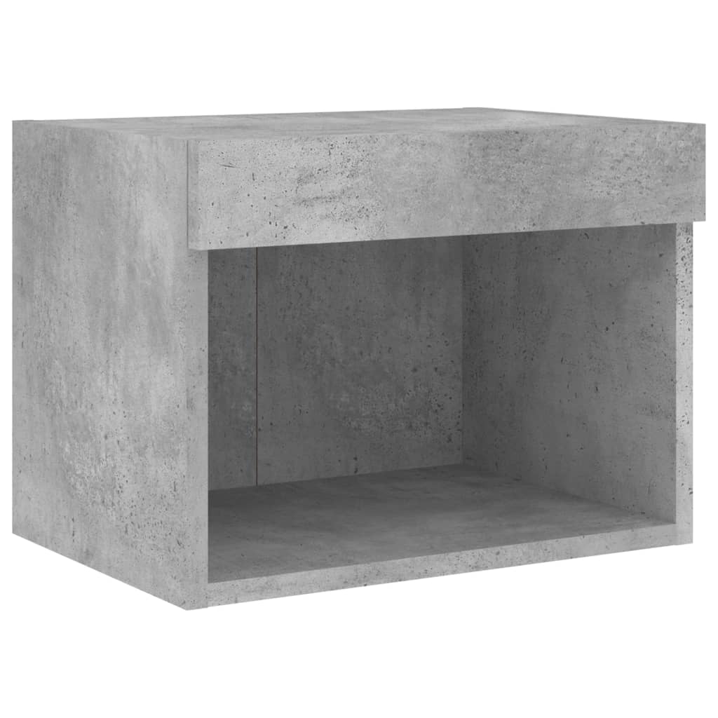 Unitati TV de perete cu LED-uri 5 piese gri beton lemn compozit — imaginea 9