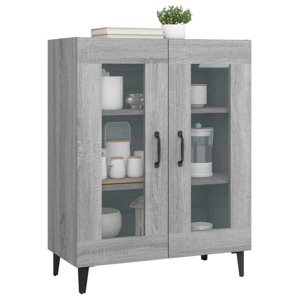Servanta, gri sonoma, 69,5x34x90 cm, lemn compozit — imaginea 4
