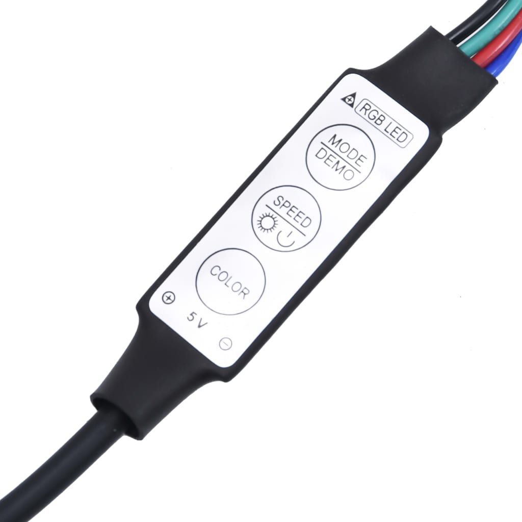 Noptiera cu lumini LED, alb, lemn prelucrat — imaginea 13