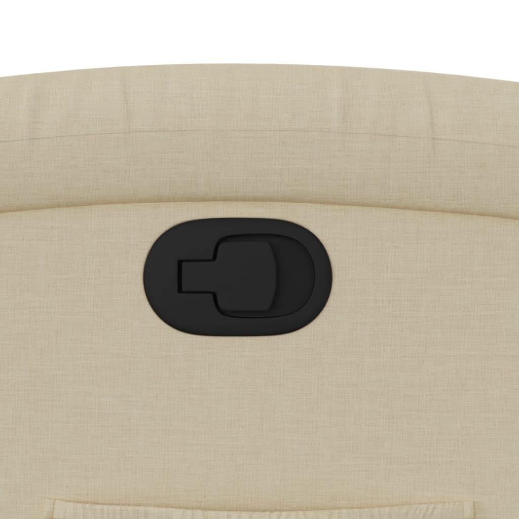 Fotoliu rabatabil, crem, material textil — imaginea 9