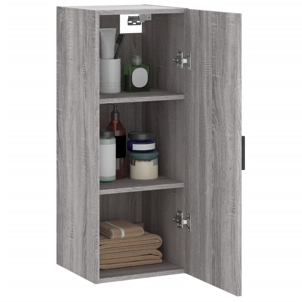 Dulap montat pe perete, gri sonoma, 34,5x34x90 cm — imaginea 5