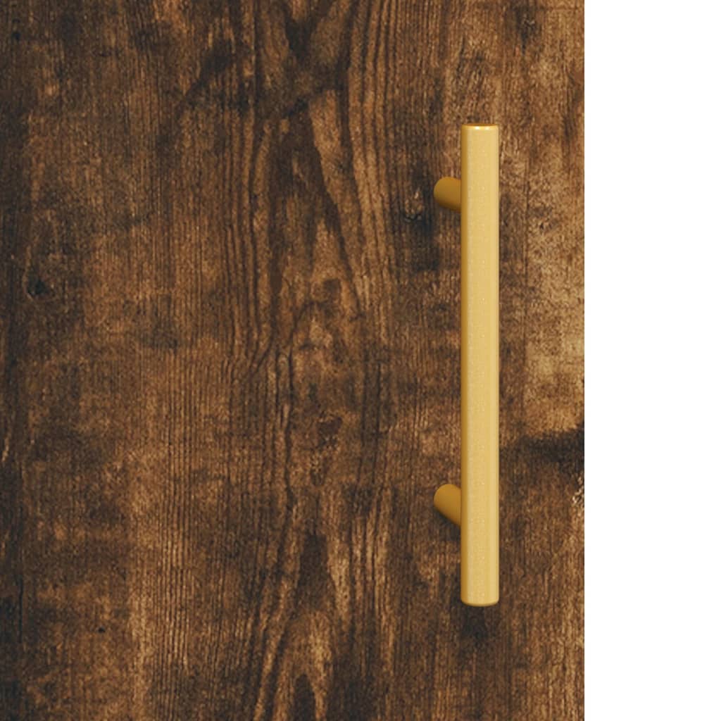 Servanta, stejar fumuriu, 69,5x34x90 cm, lemn compozit — imaginea 9