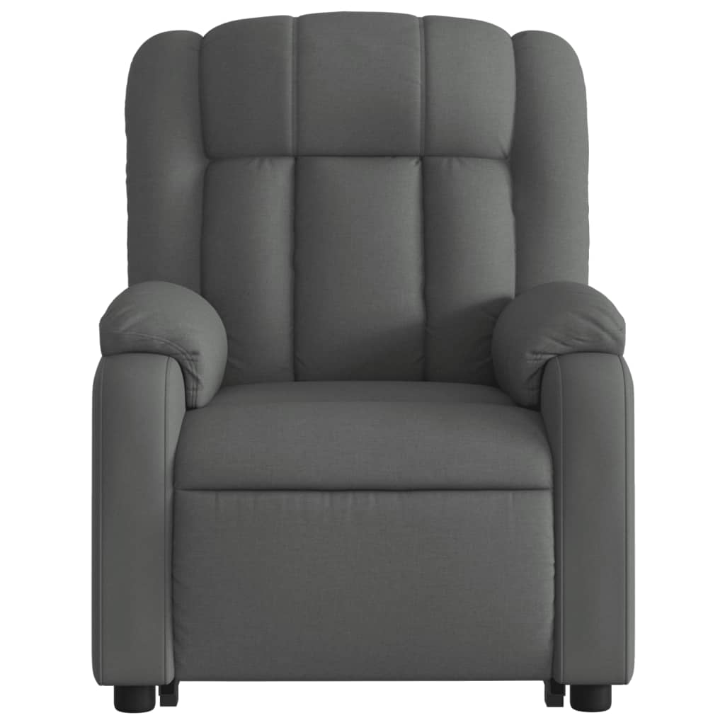 Fotoliu electric rabatabil cu ridicare, gri inchis, textil — imaginea 14