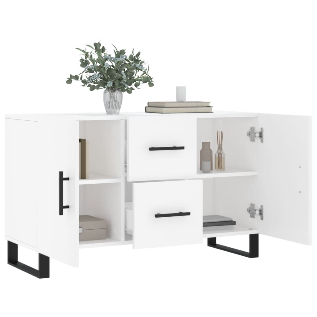 Servanta, alb, 100x36x60 cm, lemn compozit — imaginea 4