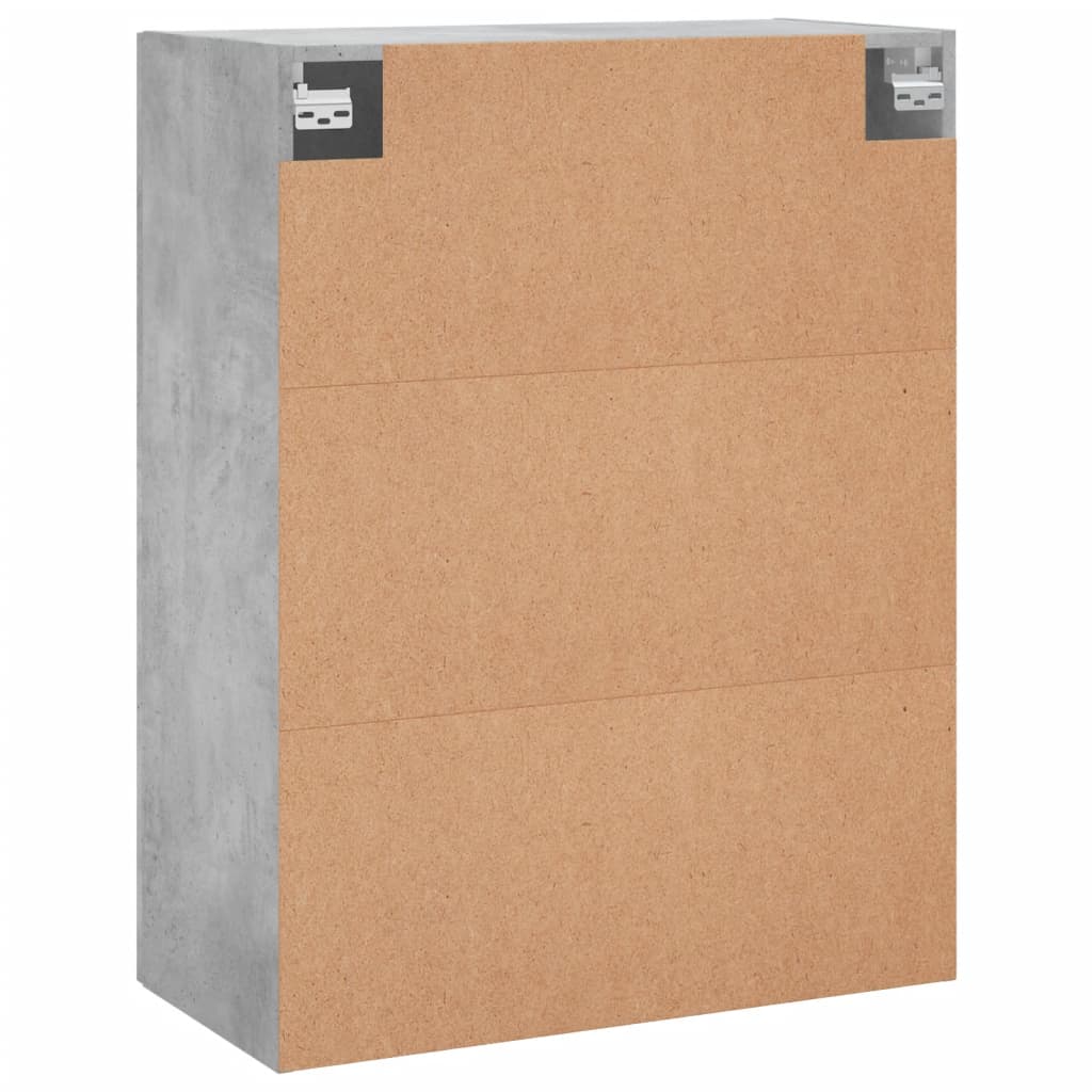 Dulap cu montaj pe perete, gri beton, 69,5x34x90 cm — imaginea 9
