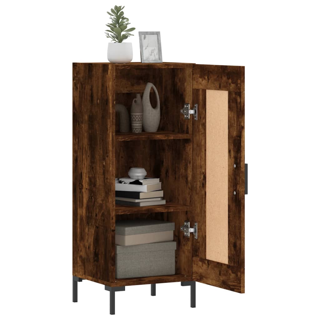 Servanta, stejar fumuriu, 34,5x34x90 cm, lemn compozit — imaginea 4