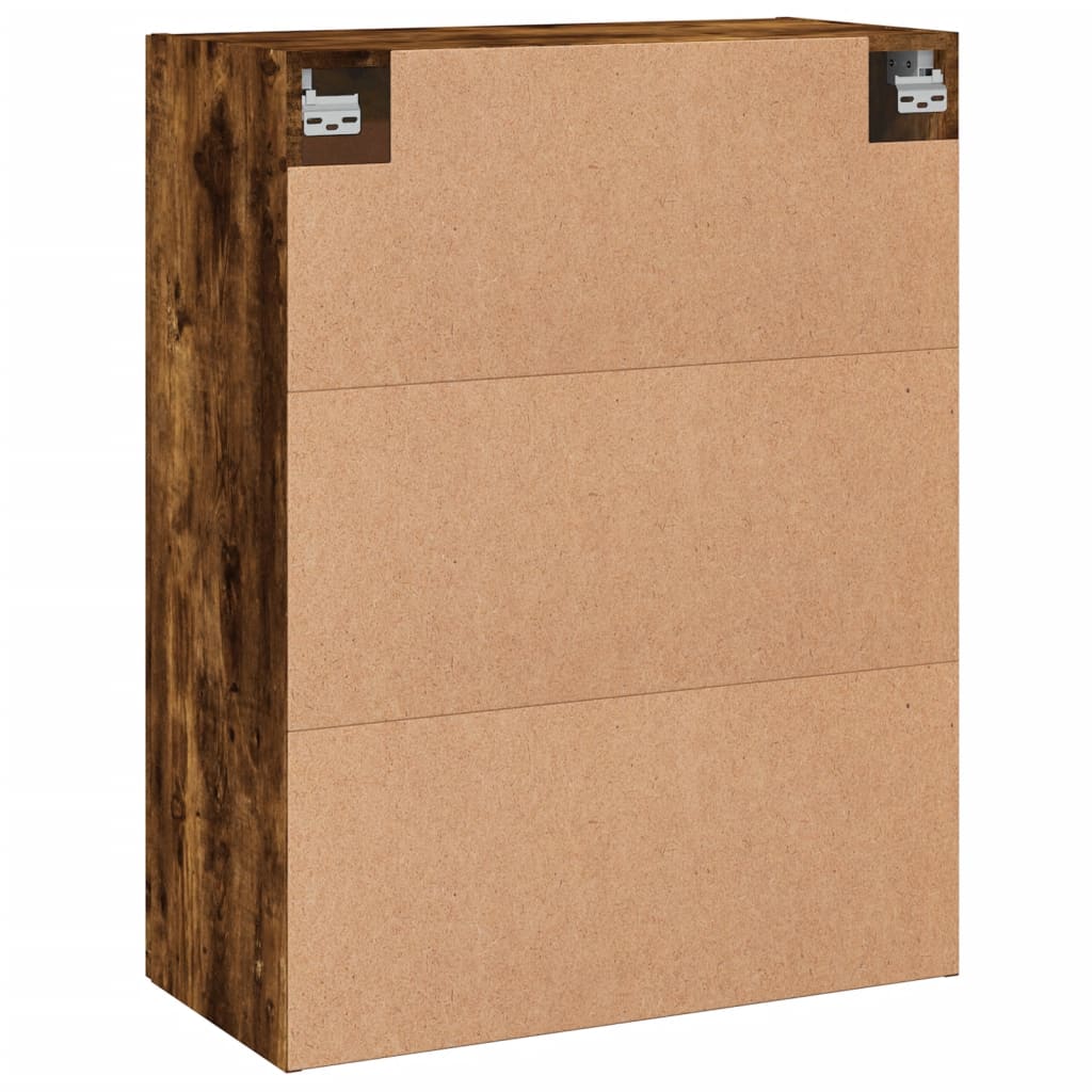 Dulap pe perete, stejar afumat, 69,5x34x90 cm, lemn prelucrat — imaginea 9