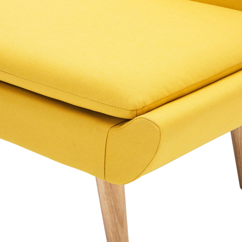 Fotoliu, galben, material textil — imaginea 6