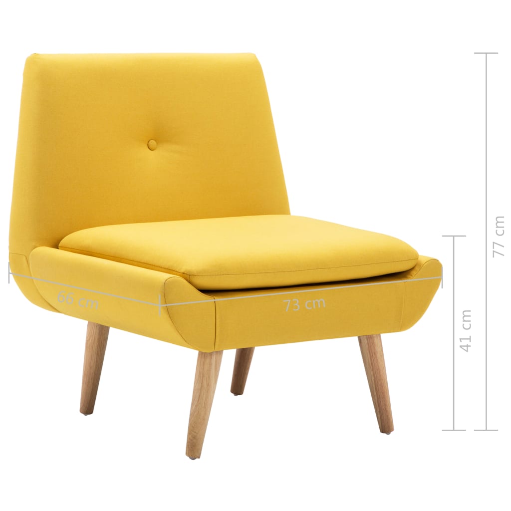 Fotoliu, galben, material textil — imaginea 8