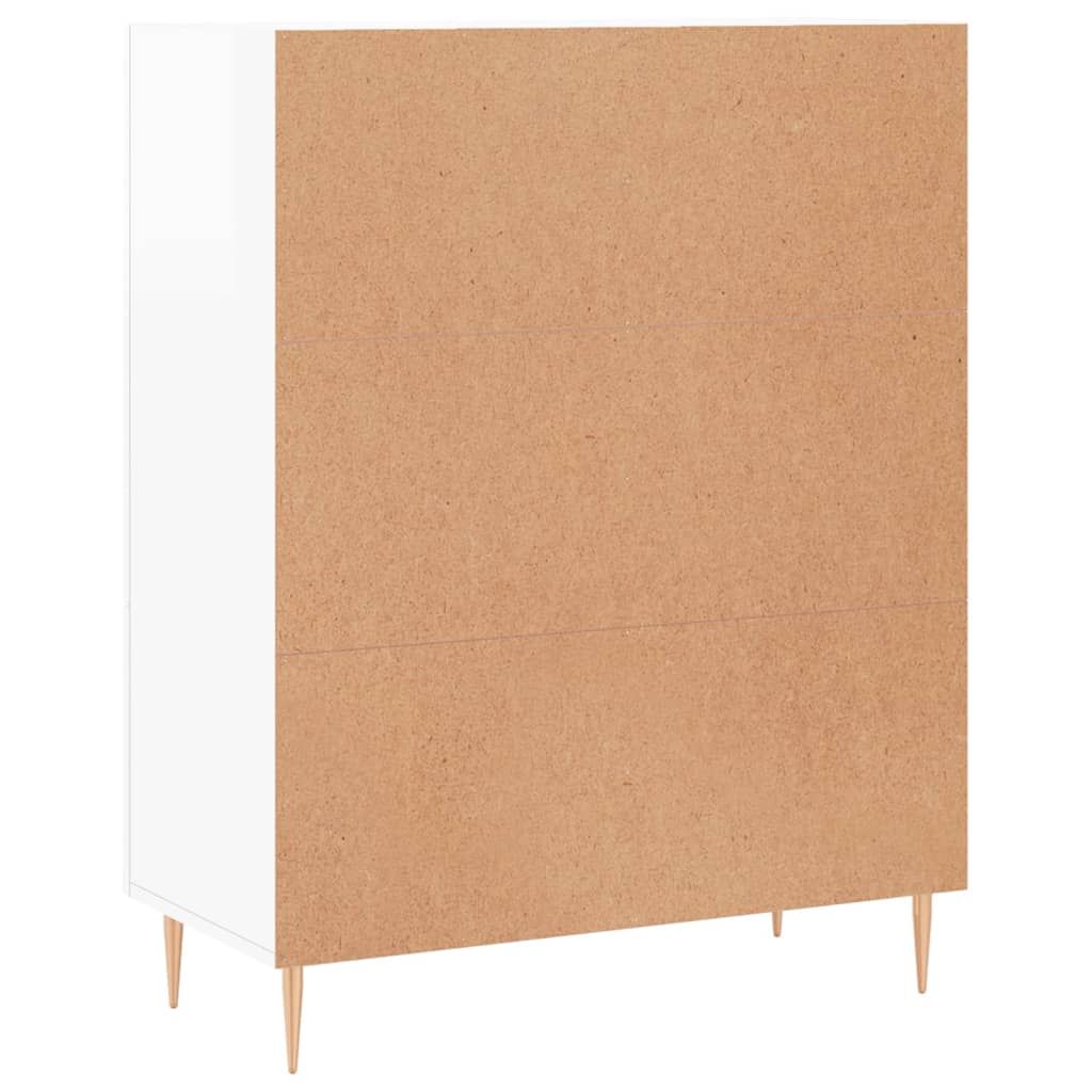 Servanta, alb extralucios, 69,5x34x90 cm, lemn compozit — imaginea 8