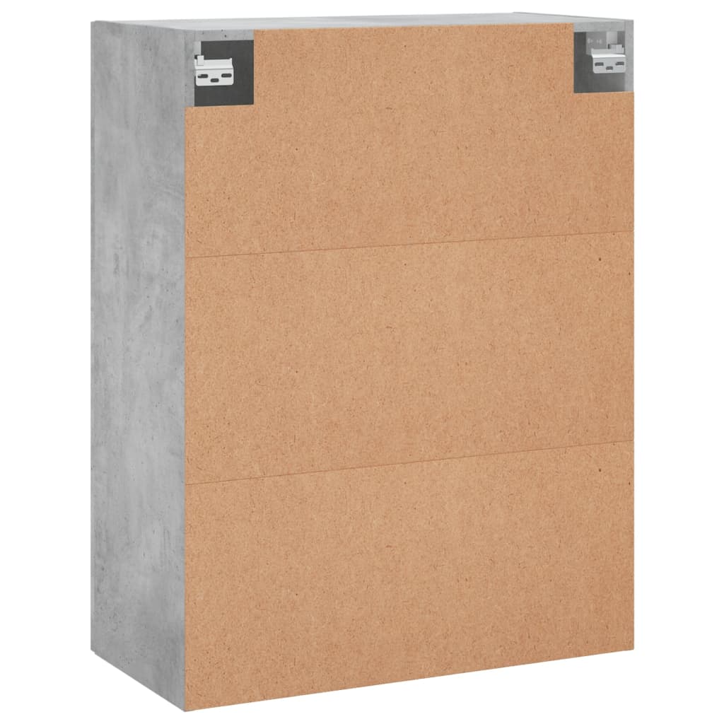 Dulap cu montaj pe perete, gri beton, 69,5x34x90 cm — imaginea 9