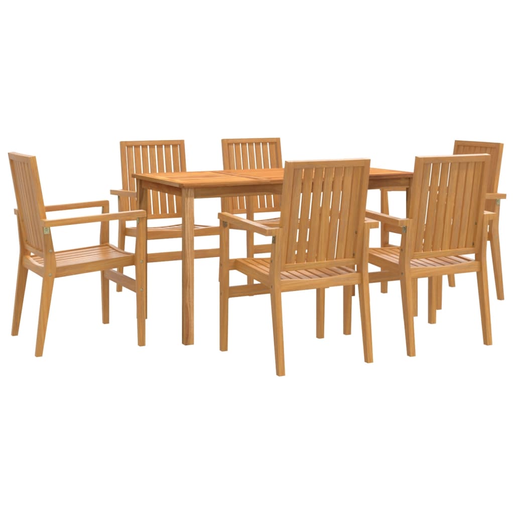 Set mobilier de gradina, 7 piese, lemn masiv de tec