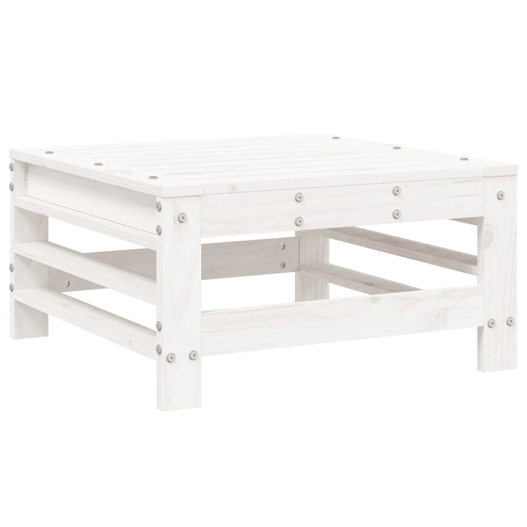 Set mobilier de gradina, 6 piese, alb, lemn masiv pin — imaginea 5