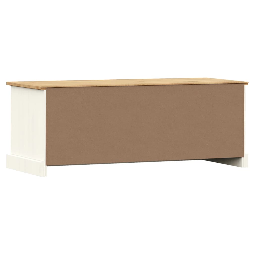 Comoda TV VIGO, alb, 106x40x40 cm, lemn masiv de pin — imaginea 7