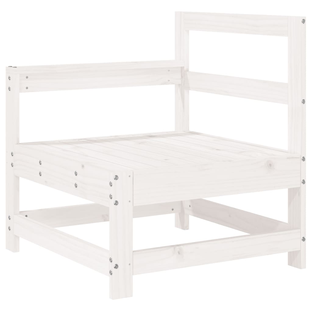 Set mobilier de gradina, 7 piese, alb, lemn masiv de pin — imaginea 4